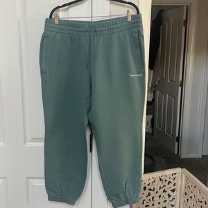 Adidas teal green Humanrace French Terry sweatpants/joggers Size XL